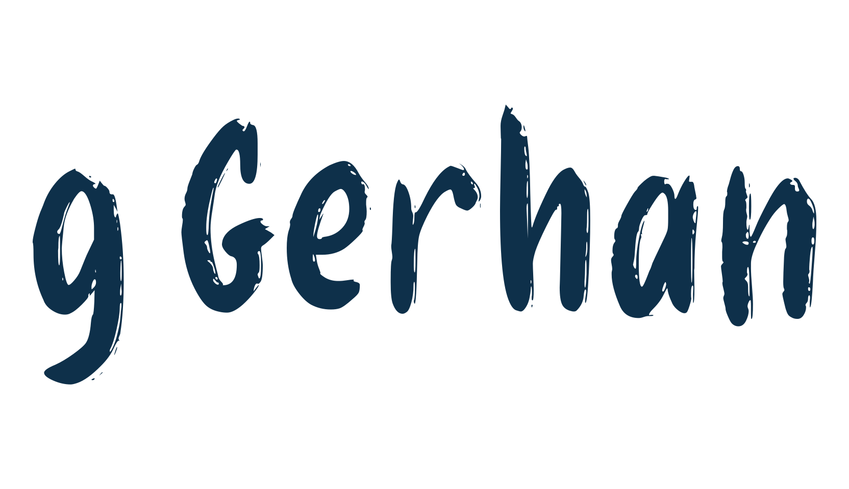g Gerhan, script brush fancy decorative calligraphy font preview