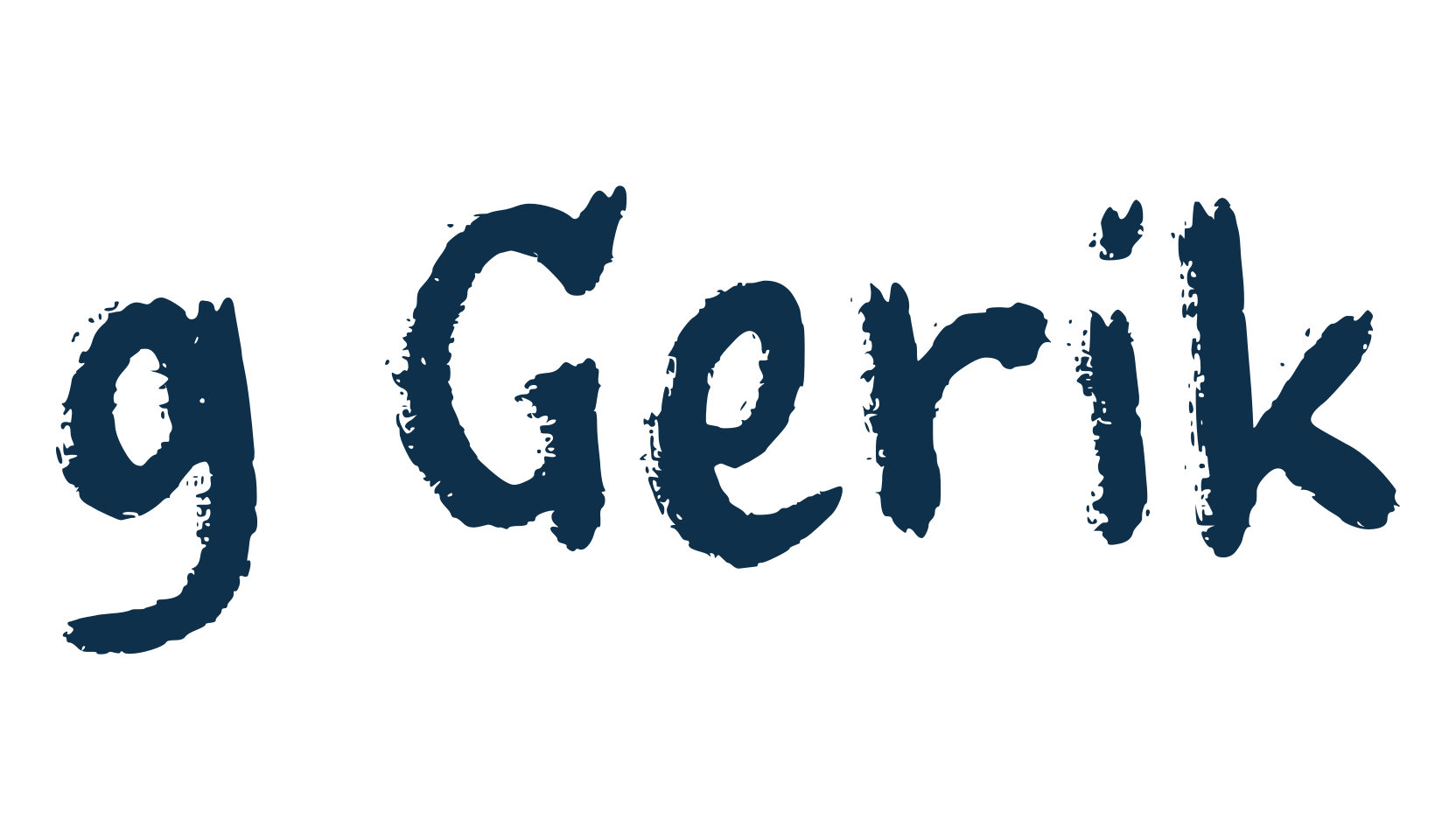 g Gerik, script brush fancy decorative calligraphy font preview