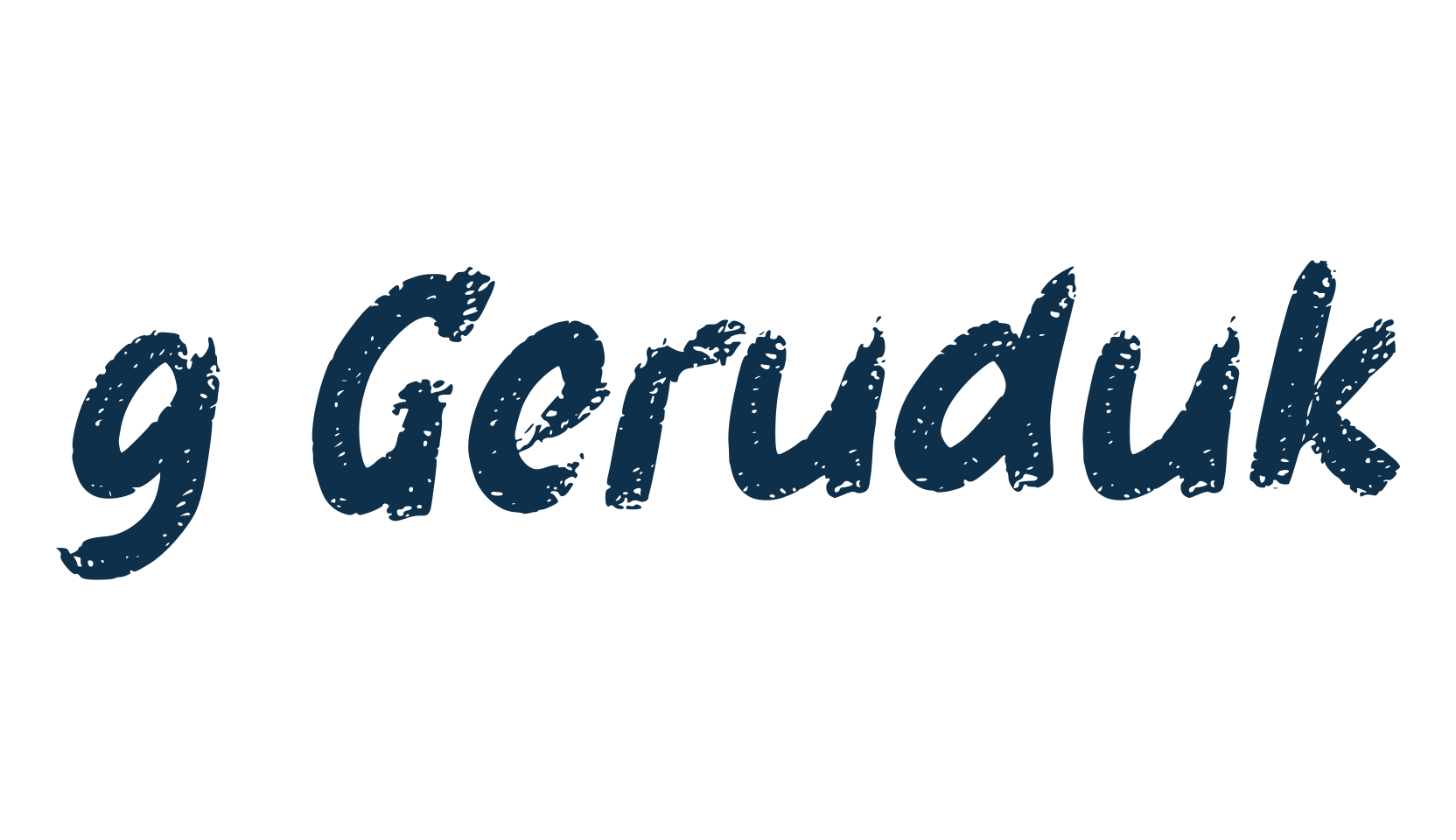 g Geruduk, brush font preview