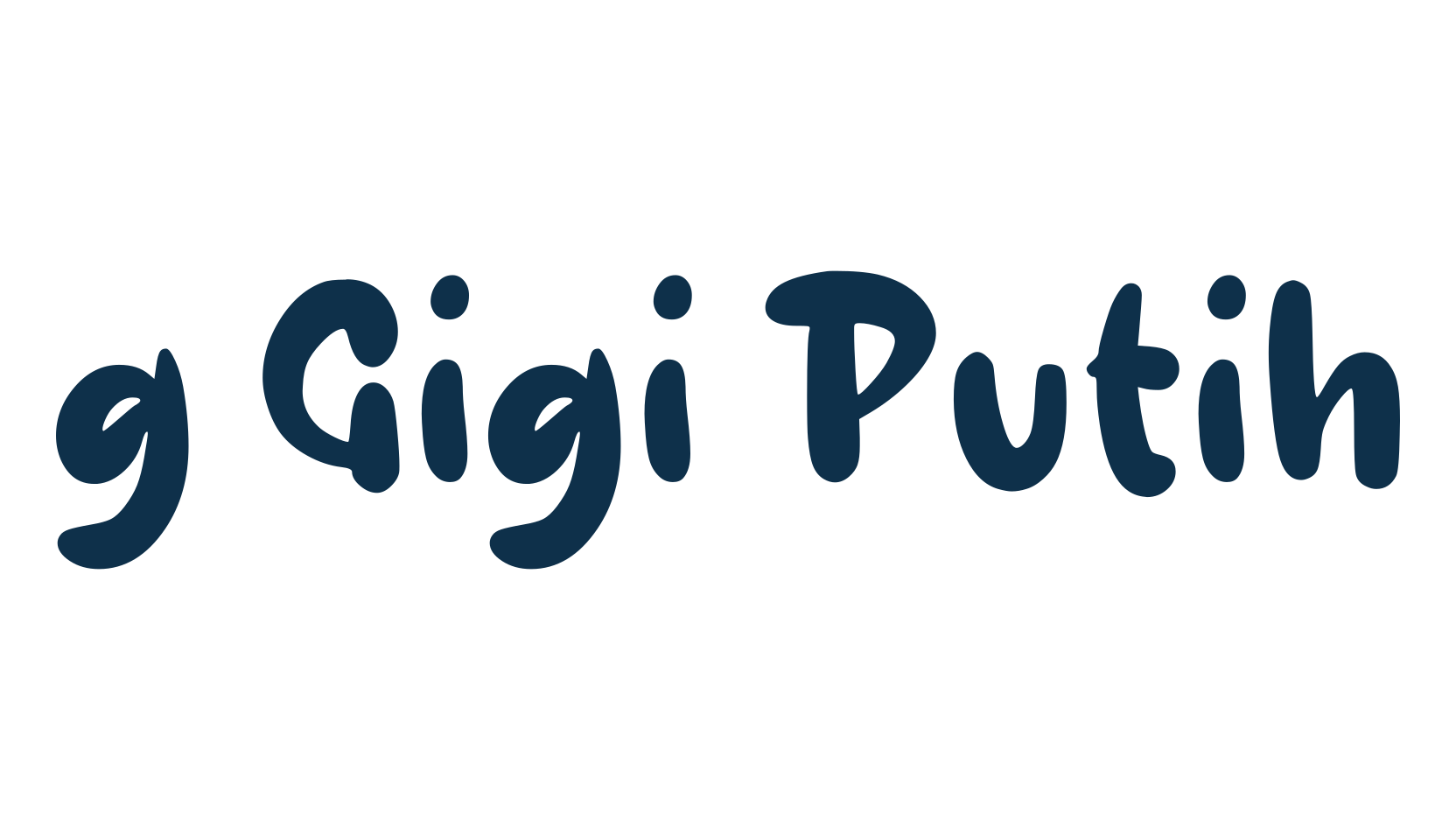 g Gigi Putih, cartoon font preview