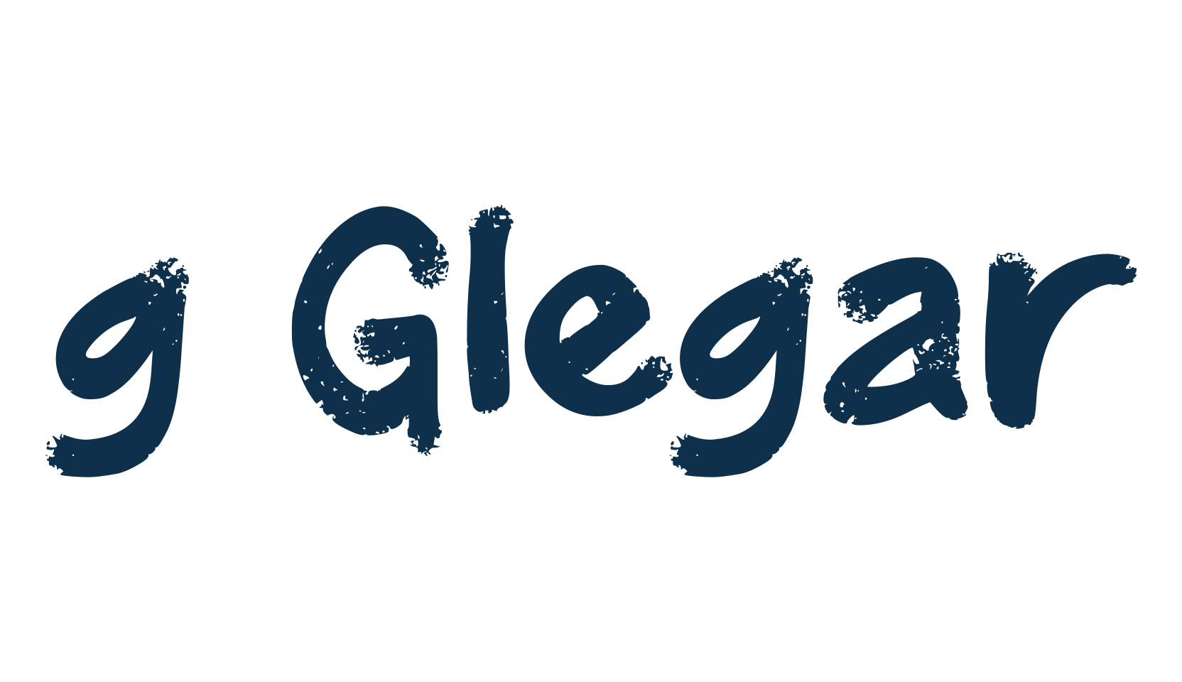 g Glegar, script brush fancy decorative calligraphy font preview