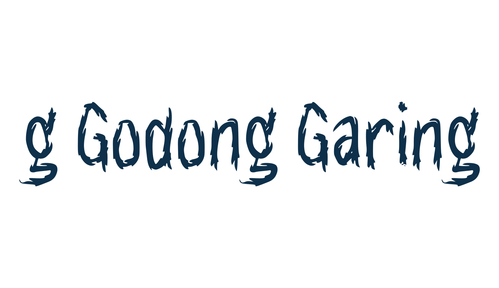 g Godong Garing, trash font preview