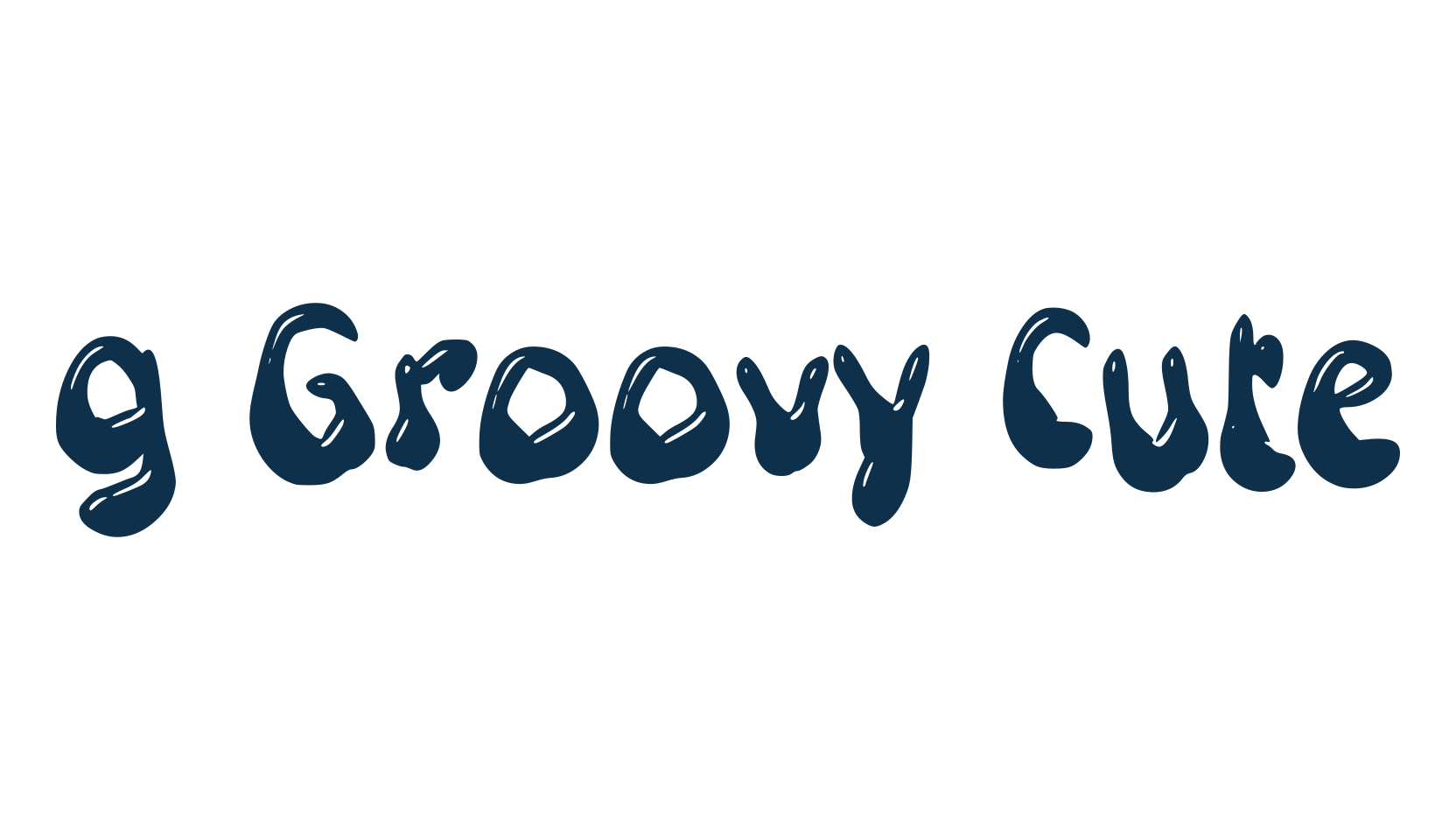 g Groovy Cute, groovy font preview