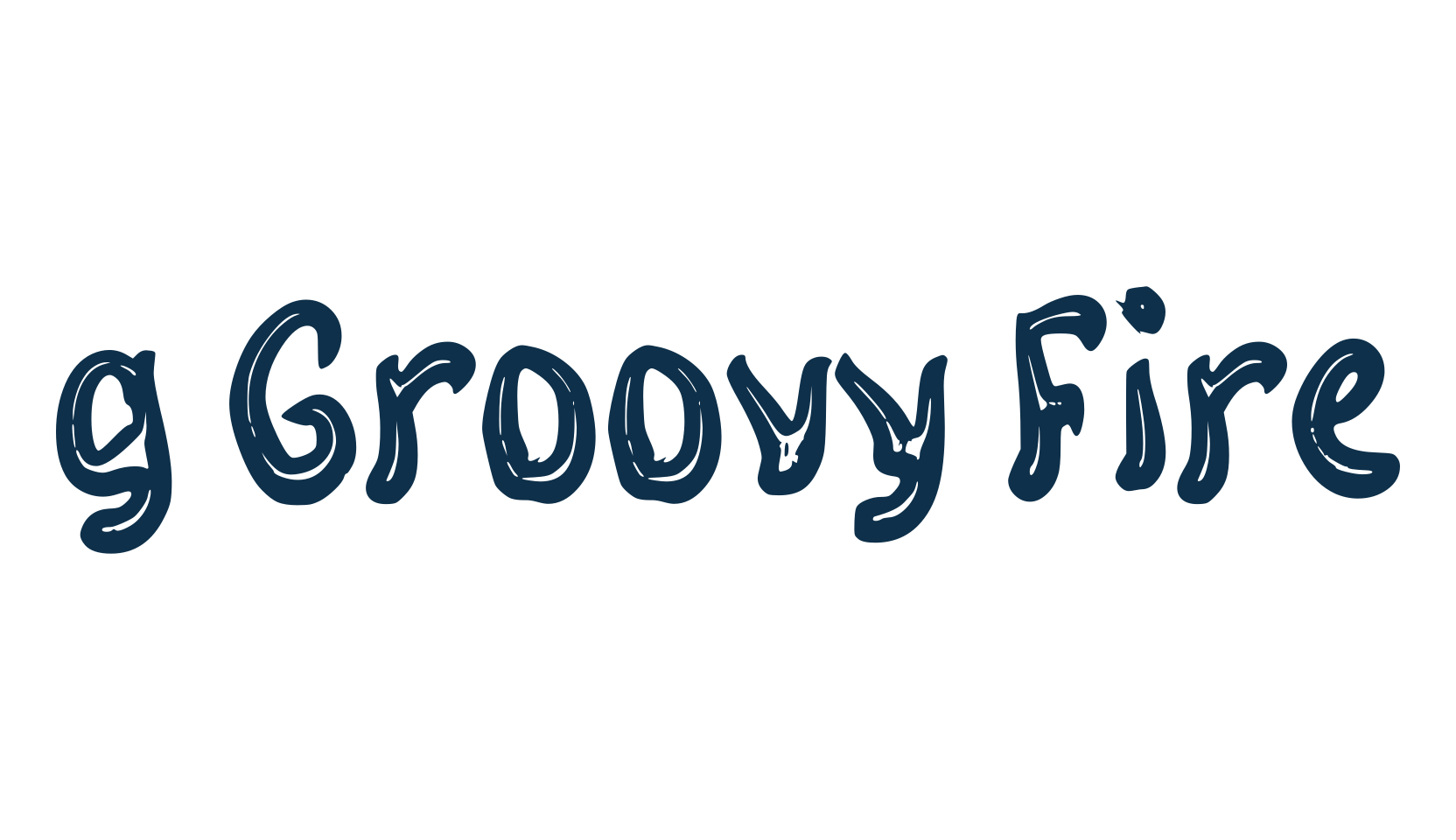 g Groovy Fire, fancy various decorative font preview
