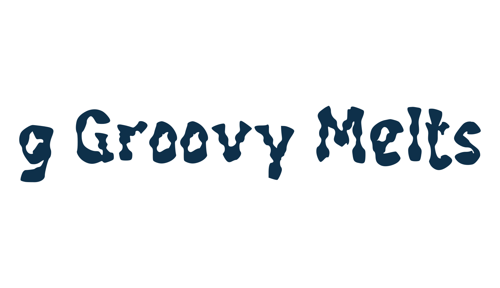 g Groovy Melts, fancy various decorative font preview