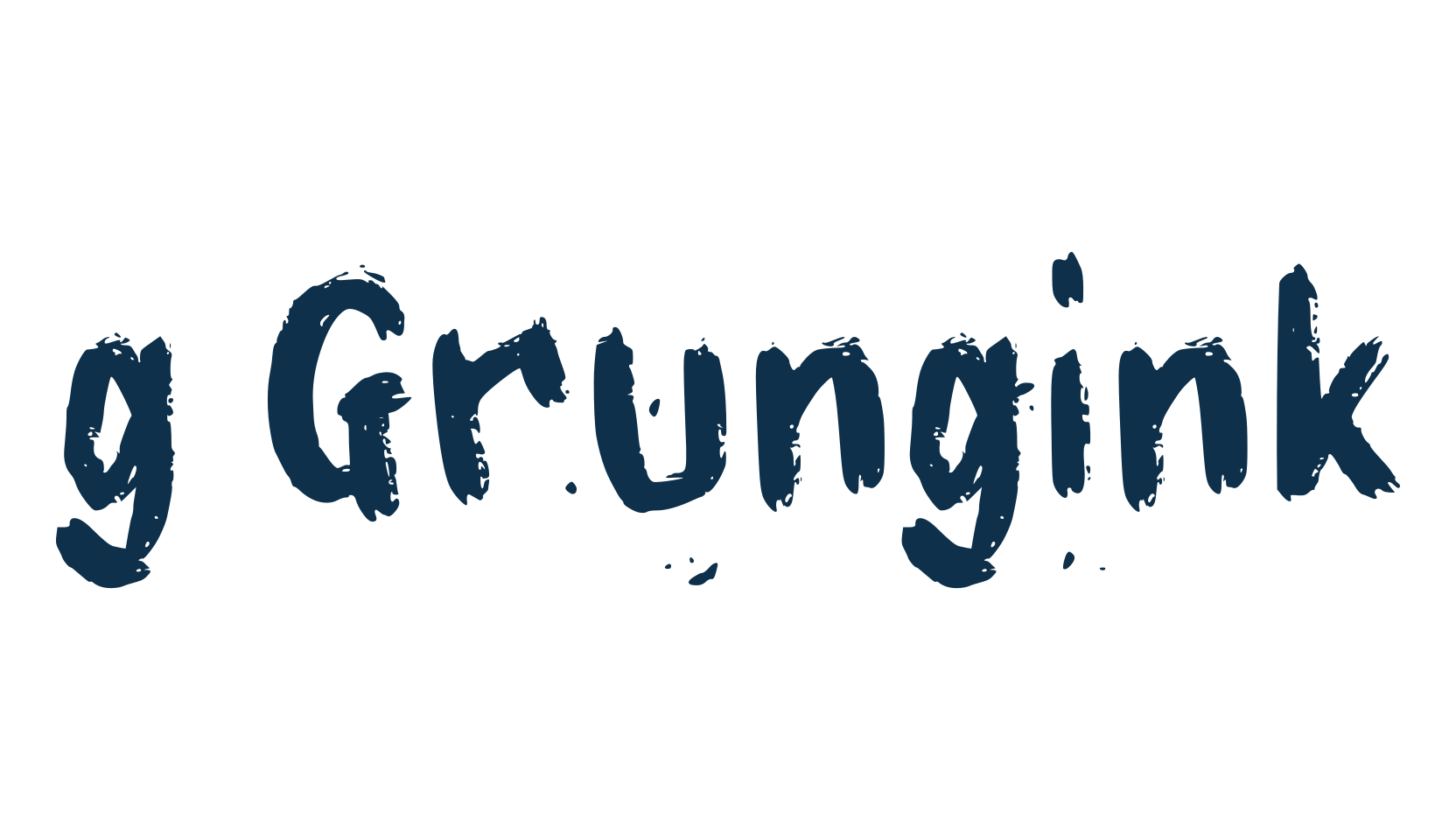 g Grungink, script trash fancy decorative calligraphy font preview