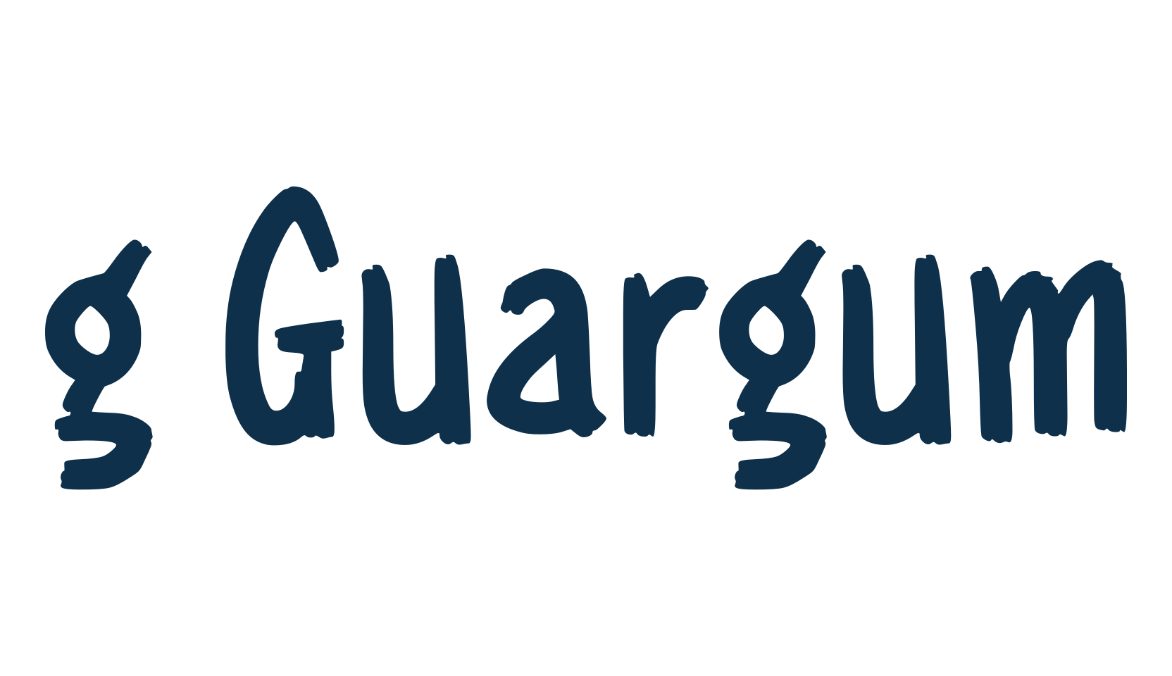 g Guargum, script brush fancy decorative calligraphy font preview
