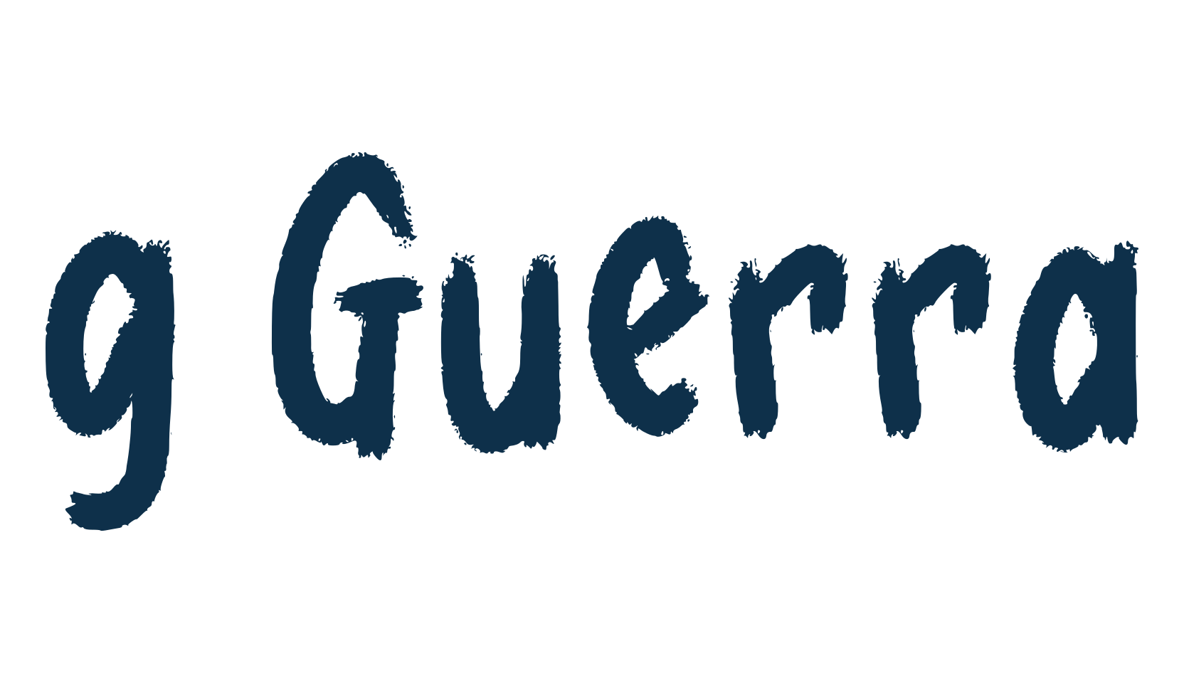 g Guerra, brush font preview