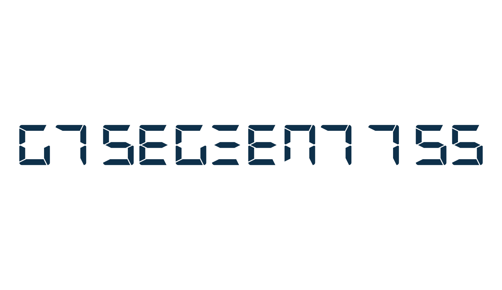 G7 Segment 7 S5, techno lcd sci-fi font preview