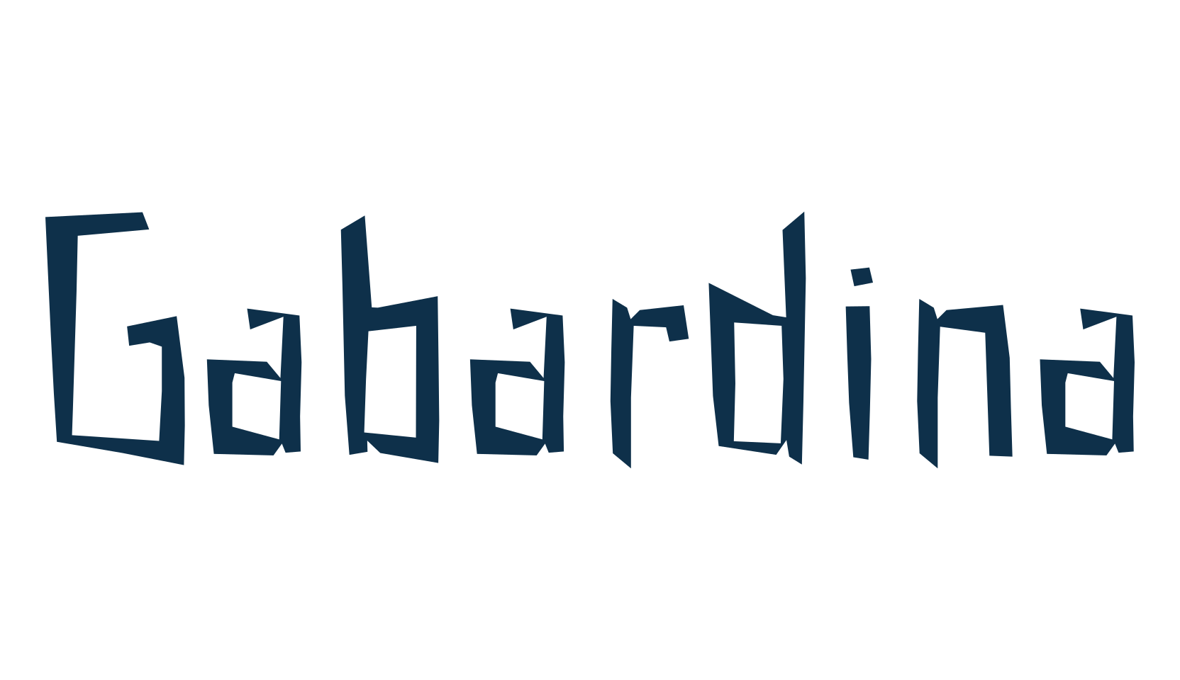 Gabardina, fancy various decorative font preview