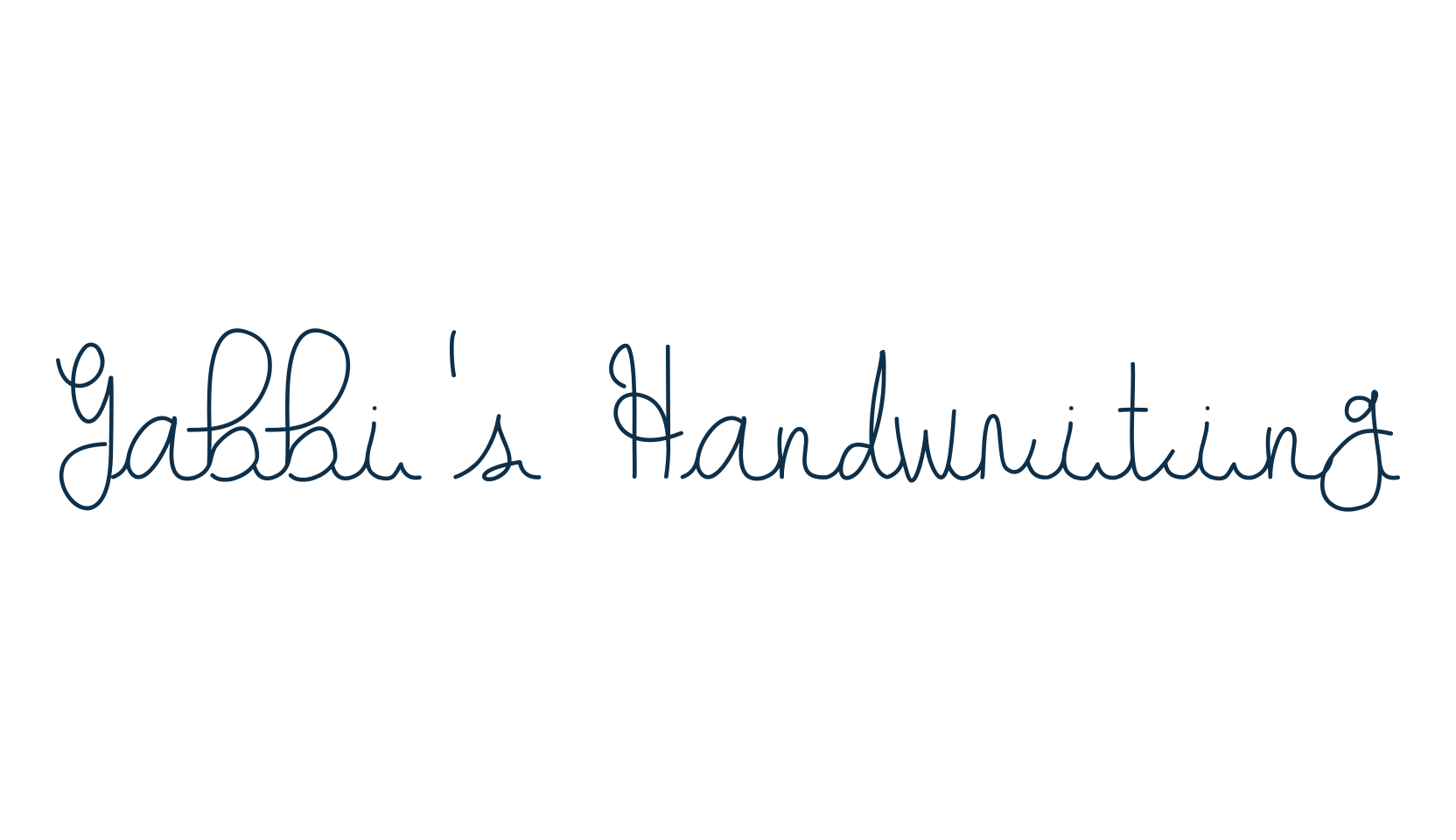 Gabbi's Handwriting, fancy various decorative script calligraphy font preview