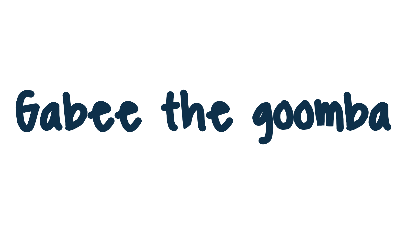 Gabee the goomba, handwriting font preview