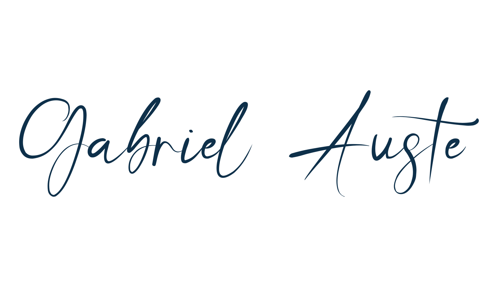 Gabriel Auste, handwriting font preview