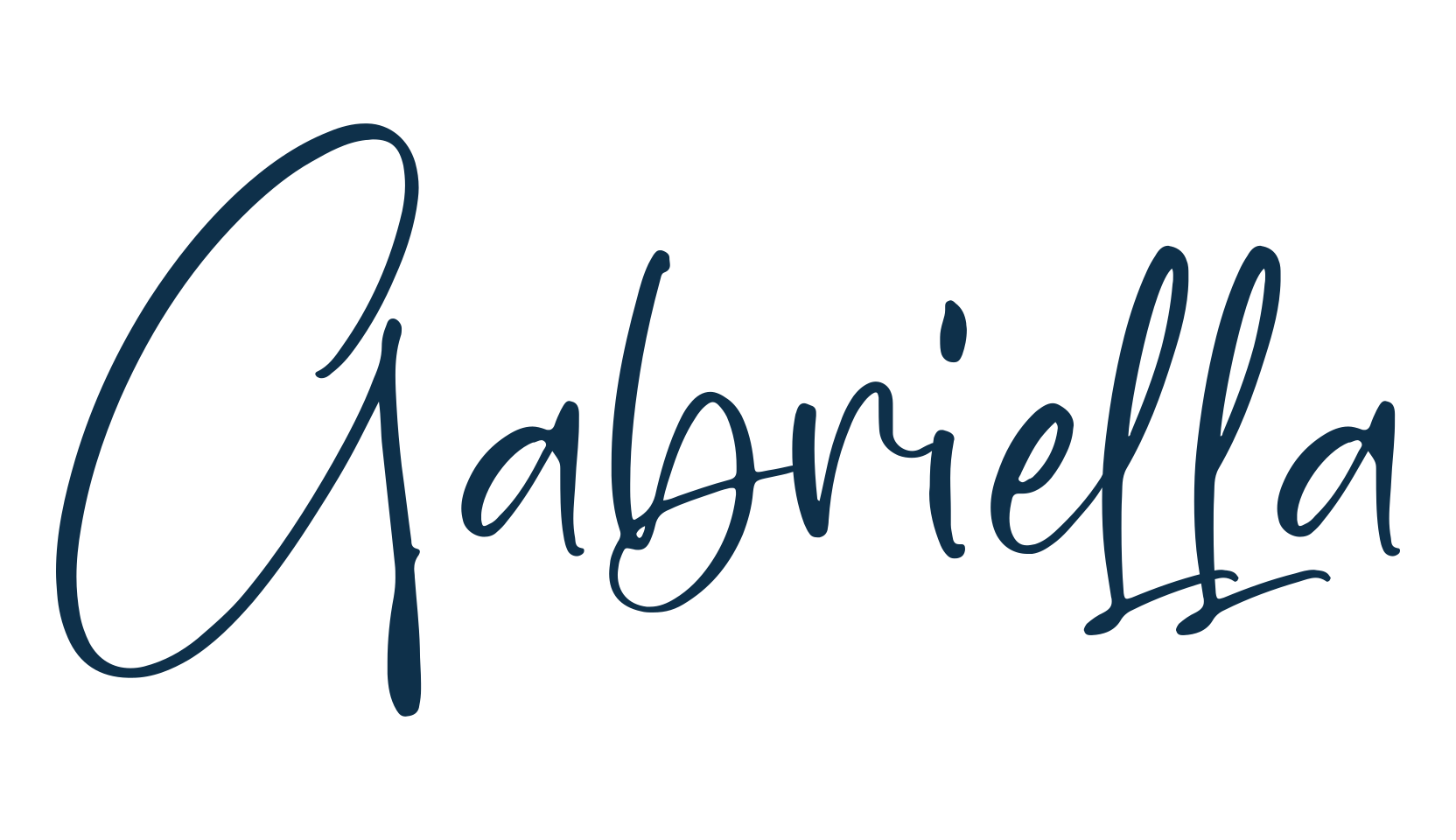 Gabriella, script handwritten fancy decorative calligraphy font preview