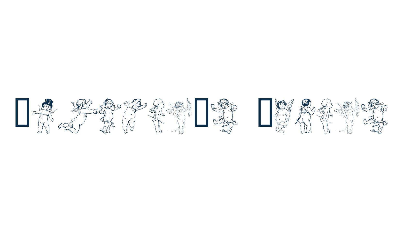 Gabriel's Angels, fancy decorative font preview