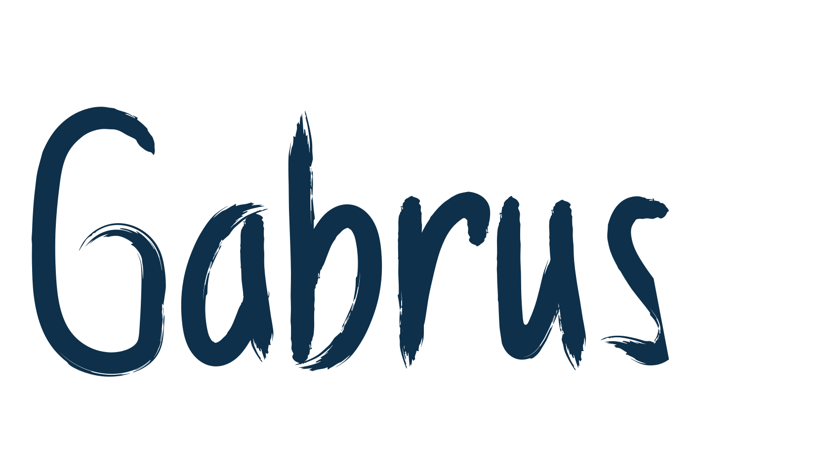 Gabrush, brush font preview