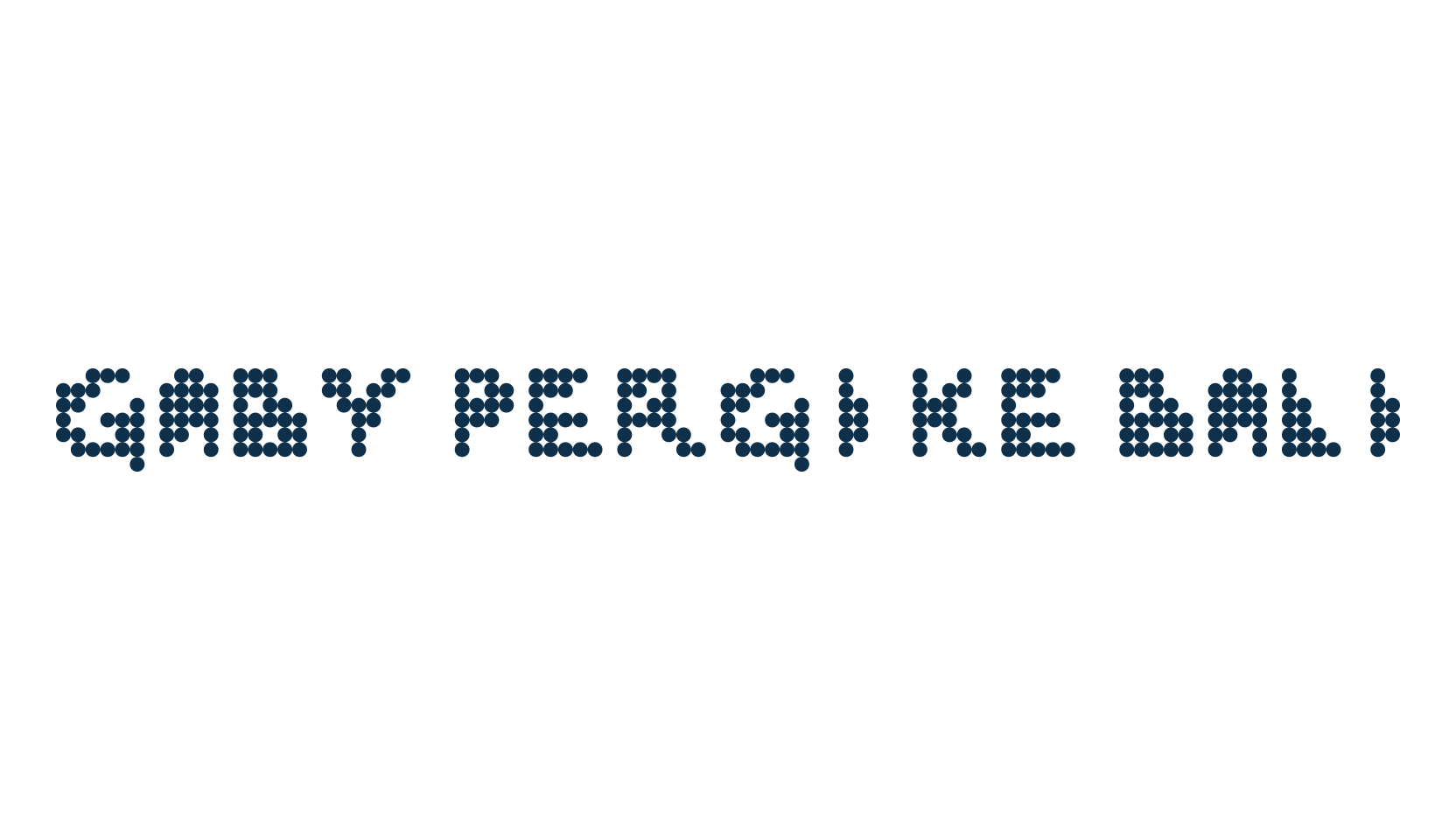 Gaby Pergi Ke Bali, lcd font preview