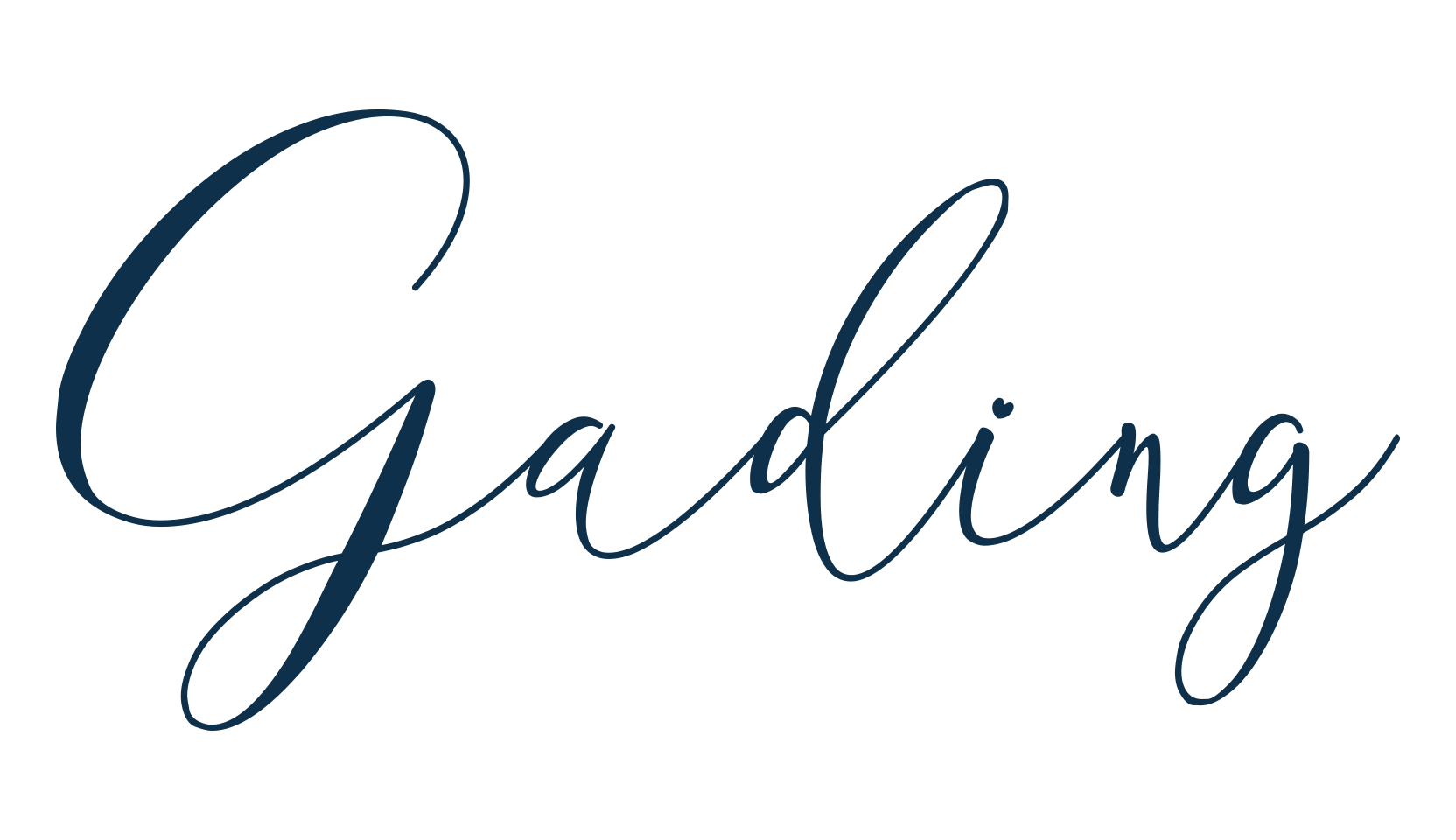 Gading, script handwritten fancy decorative calligraphy font preview
