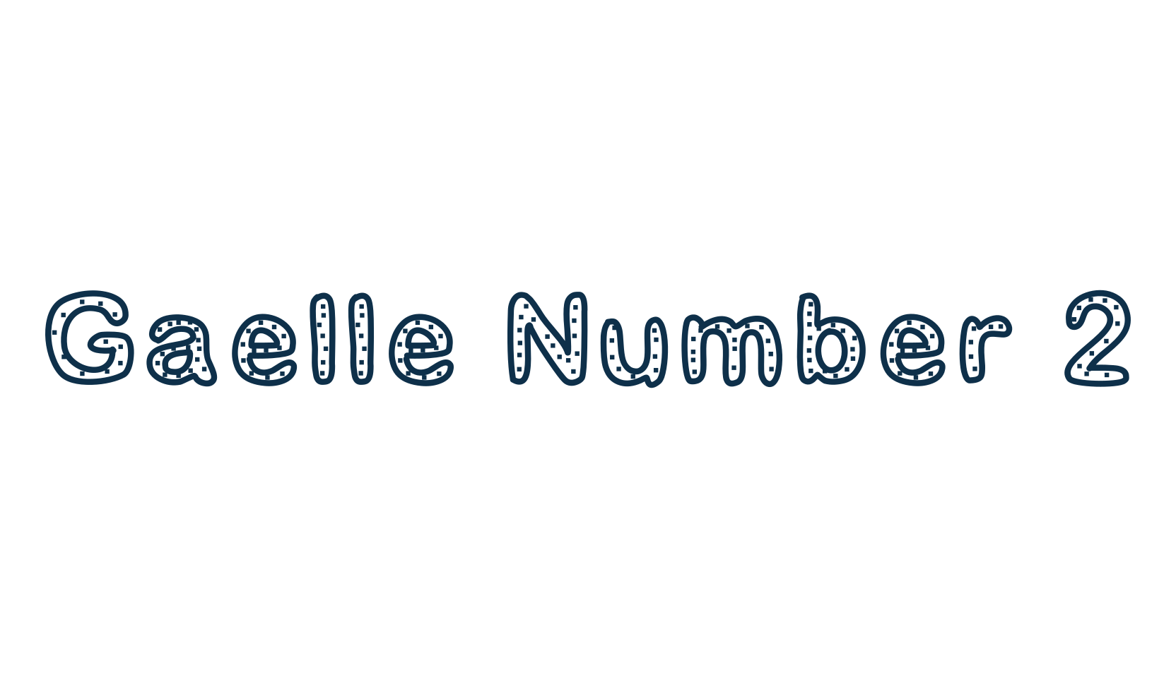 Gaelle Number 2, fancy decorative font preview