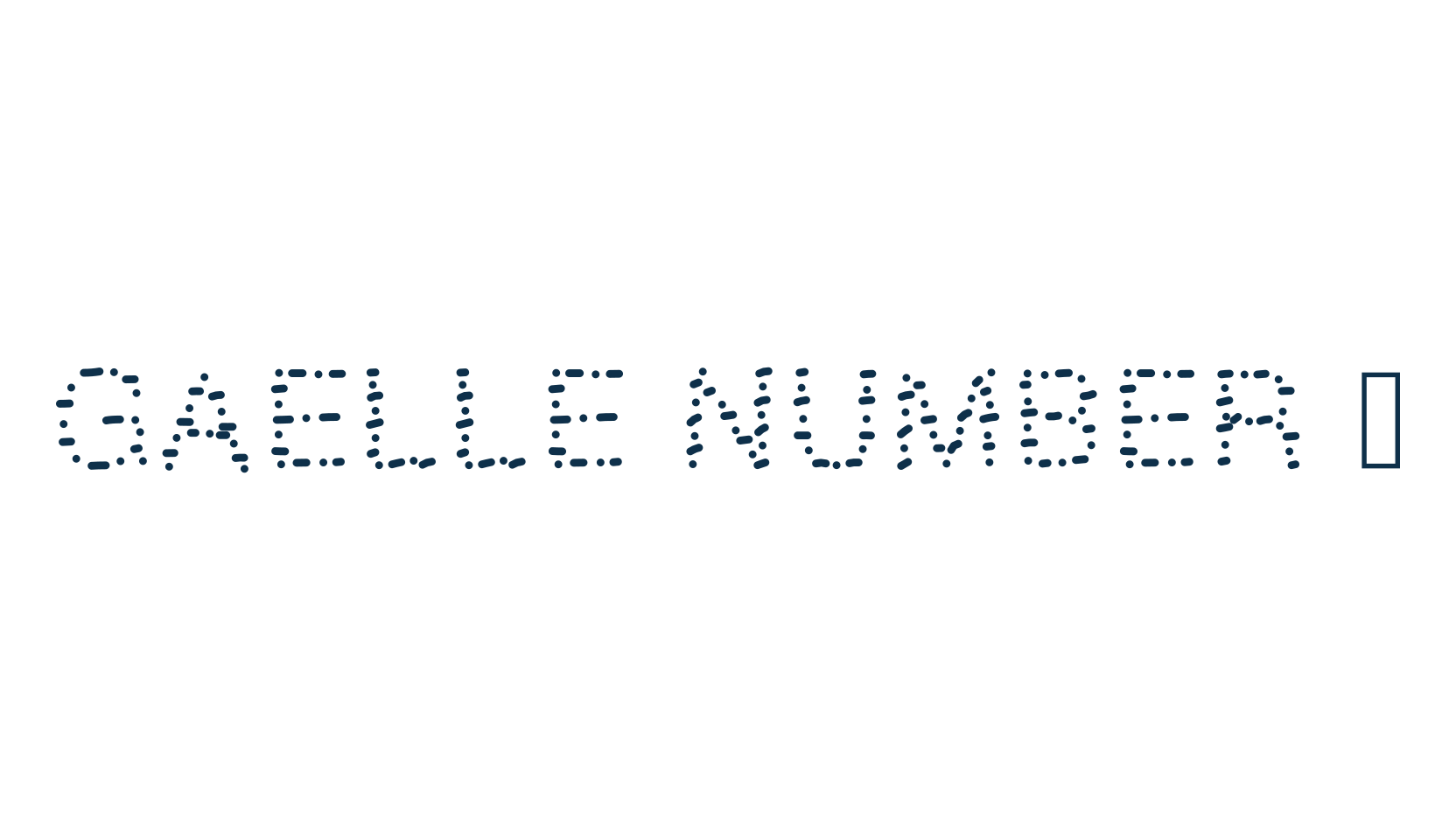 Gaelle Number 9, fancy various decorative font preview