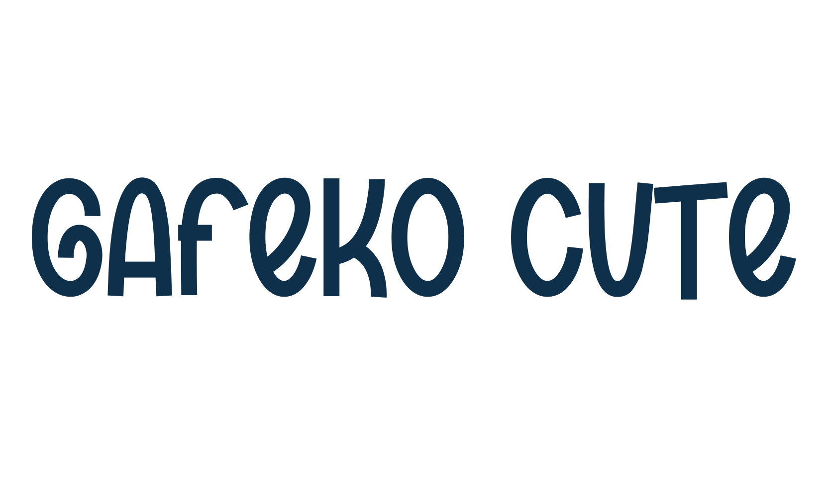 Gafeko Cute, fancy cartoon decorative font preview