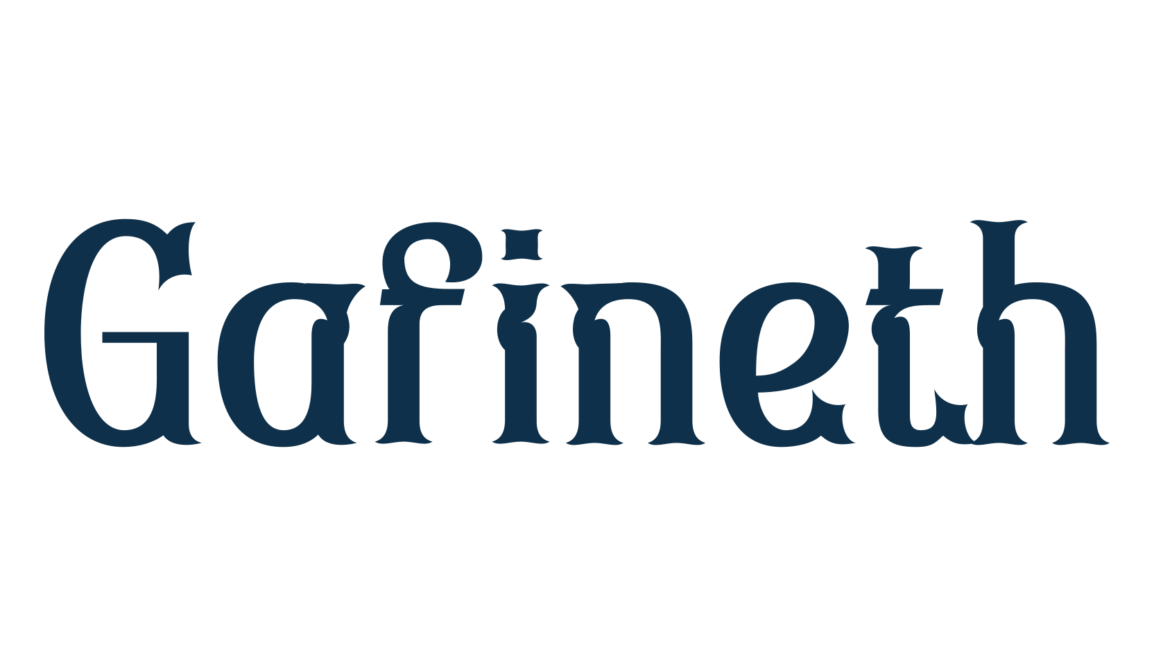 Gafineth, basic serif font preview