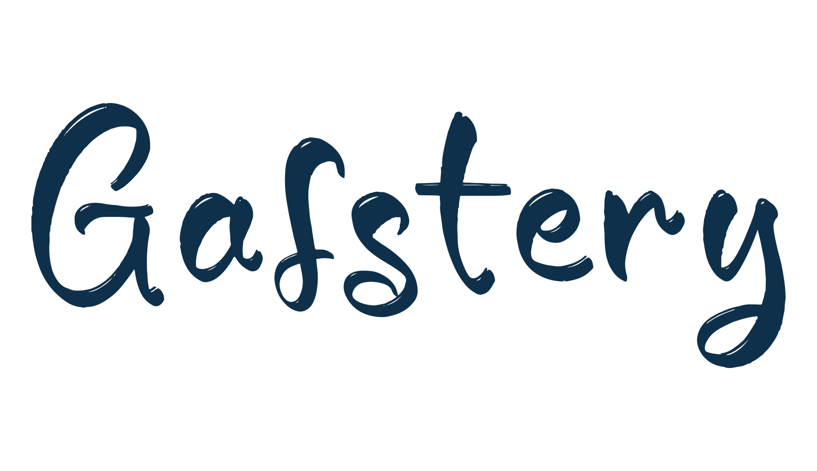 Gafstery, brush font preview