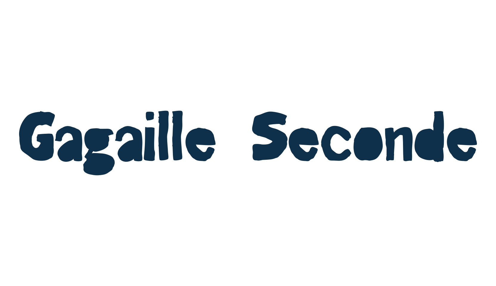 Gagaille Seconde, eroded font preview
