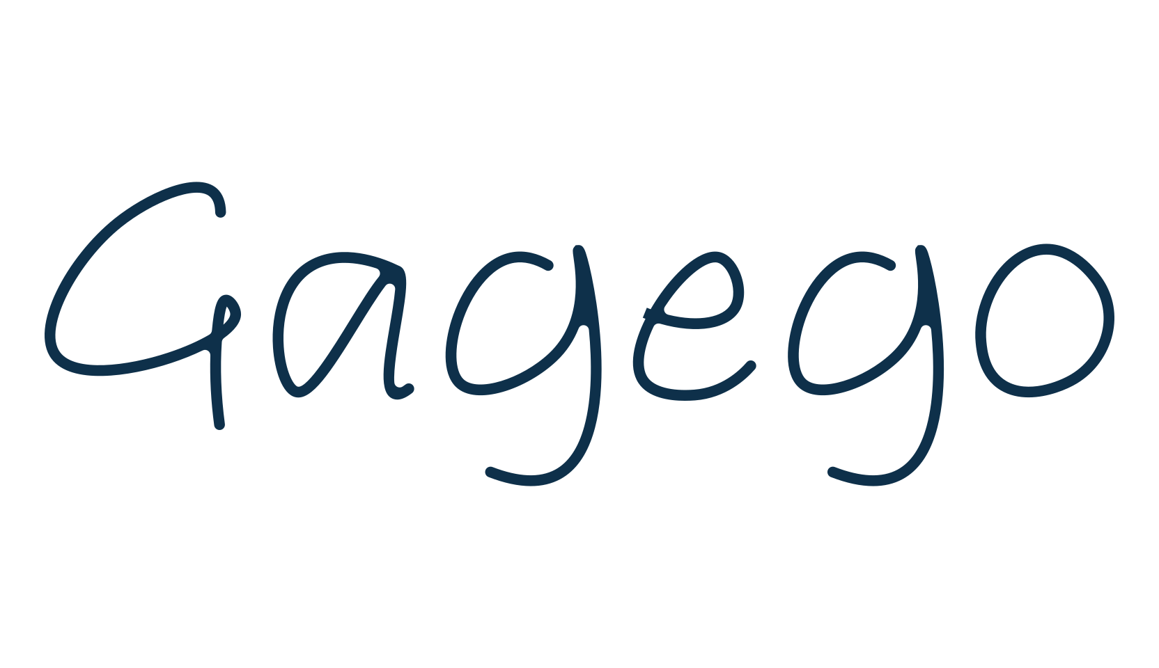 Gagego, handwriting font preview