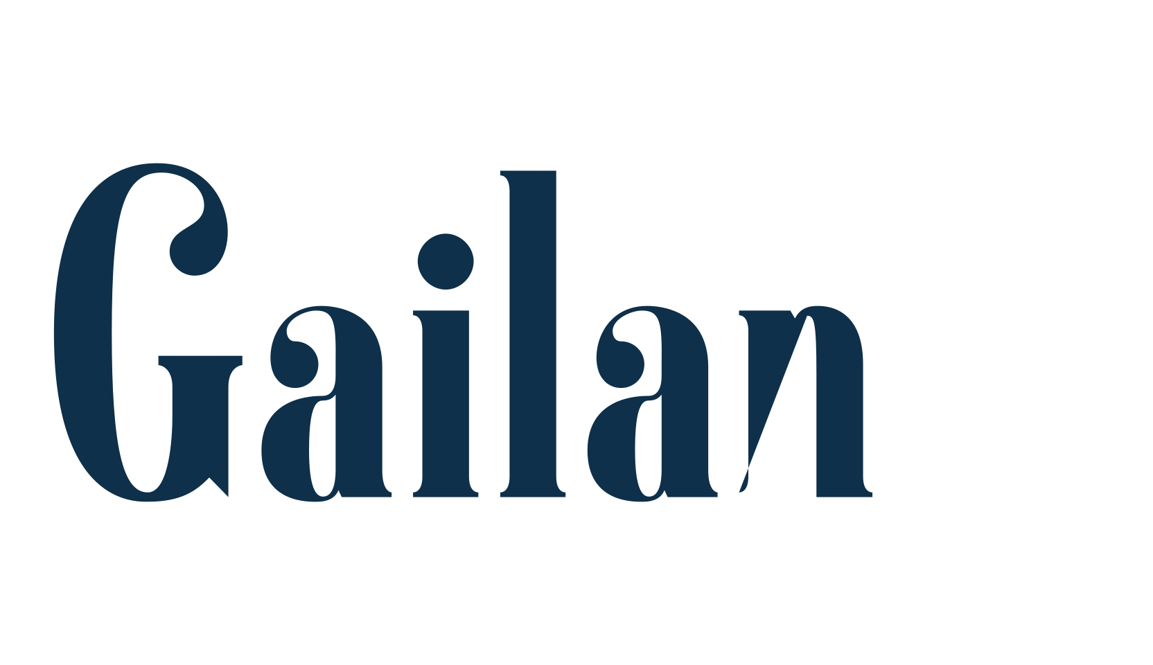 Gailanie, basic serif font preview