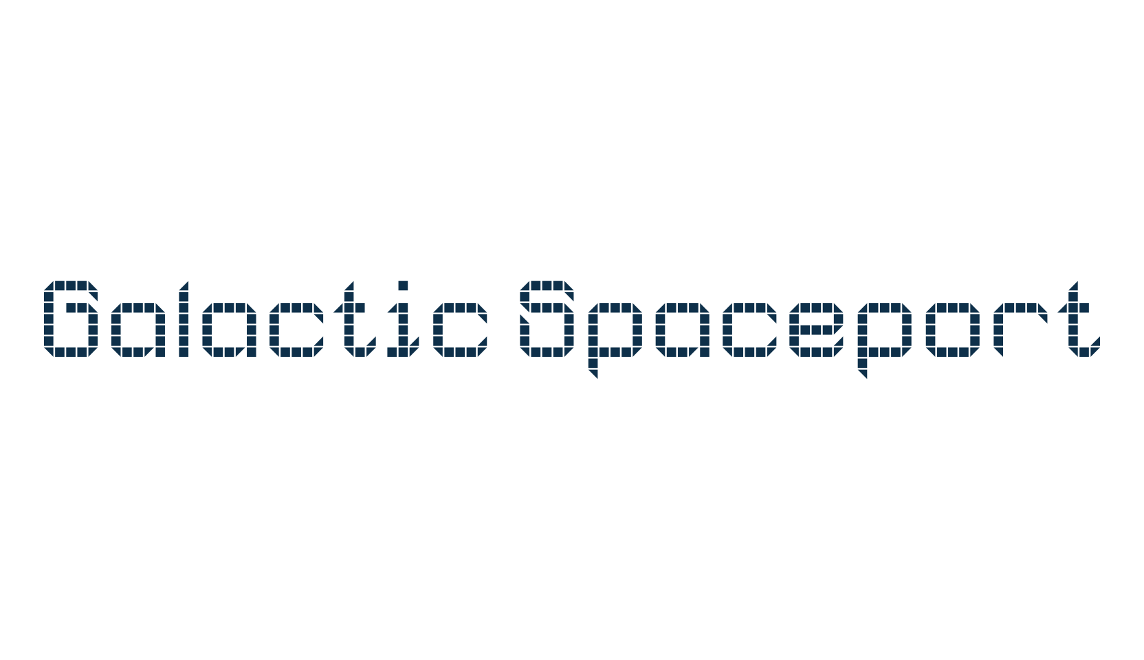 Galactic Spaceport, techno lcd sci-fi font preview
