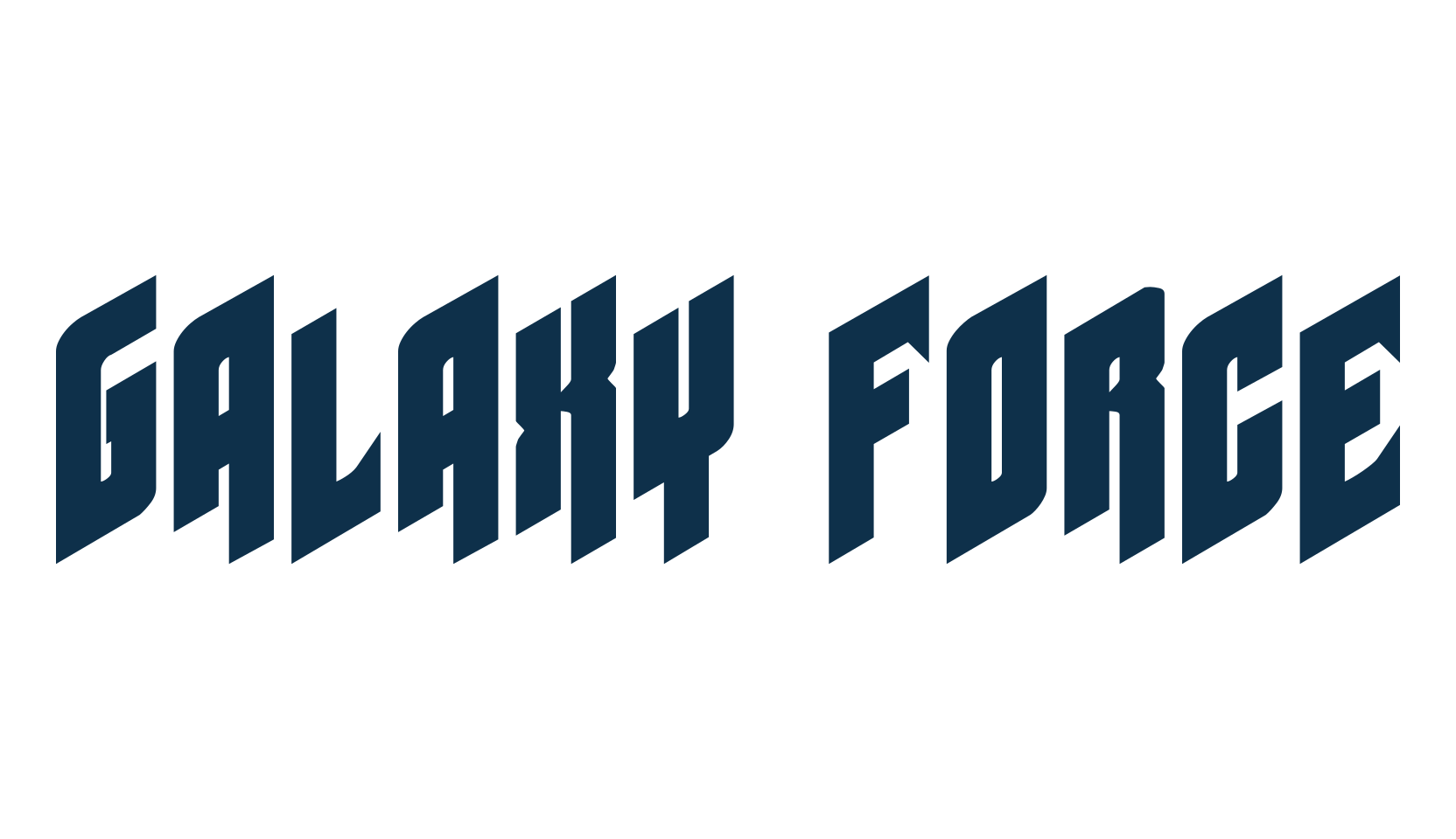 Galaxy Force, sci-fi font preview