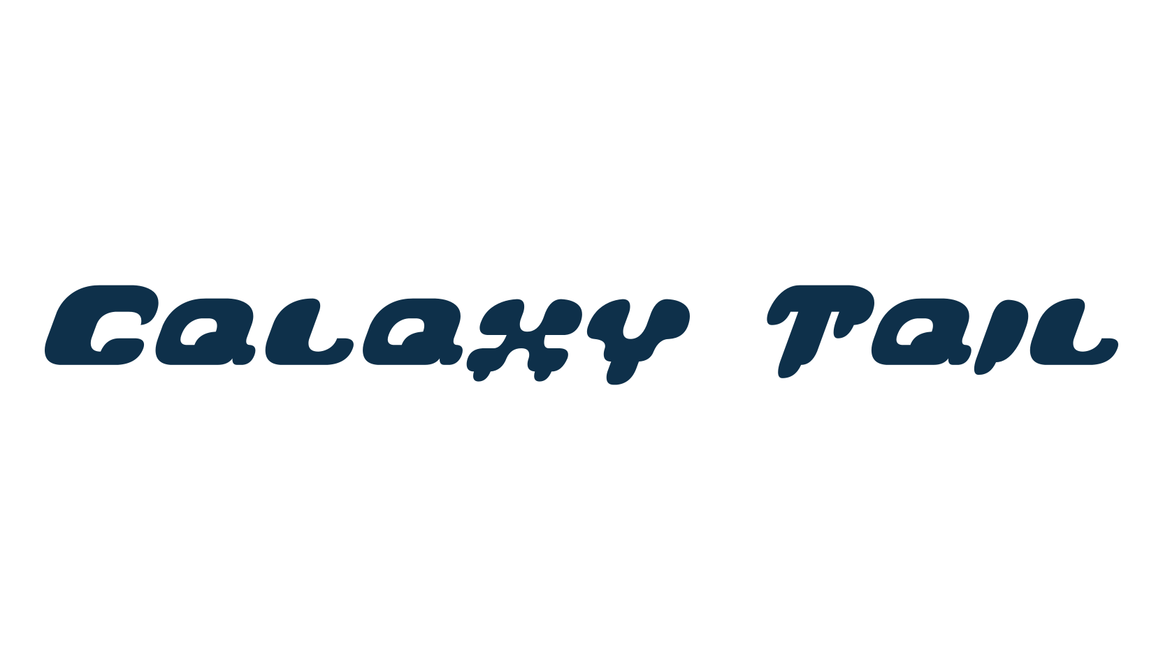 Galaxy Tail, techno sci-fi font preview