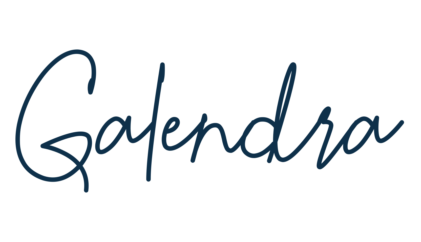 Galendra, handwriting font preview