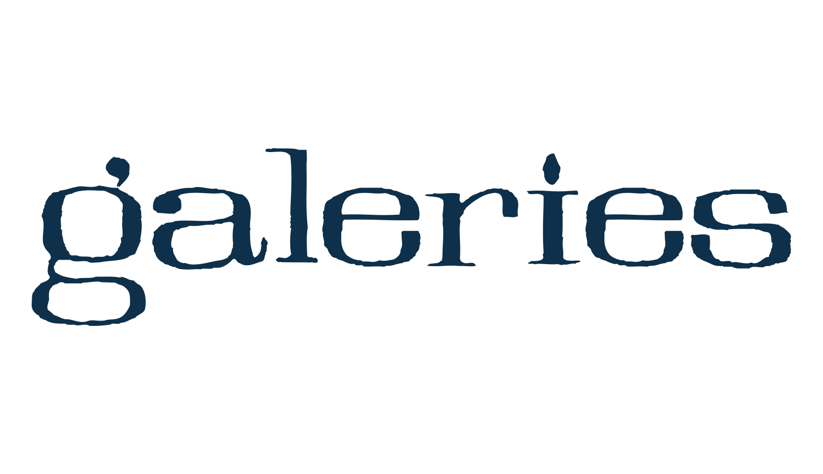 Galeries, eroded font preview