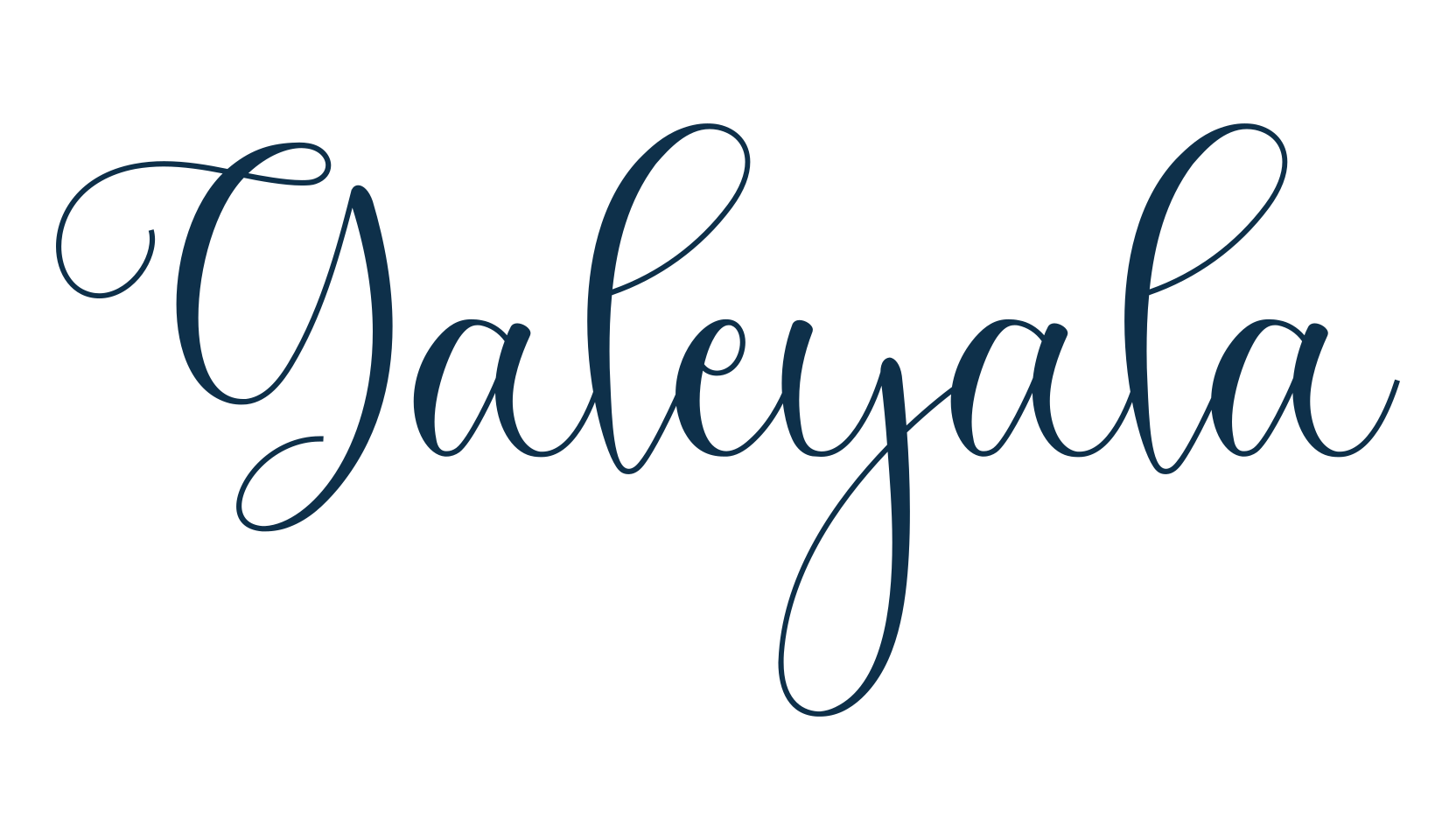 Galeyala, calligraphy font preview