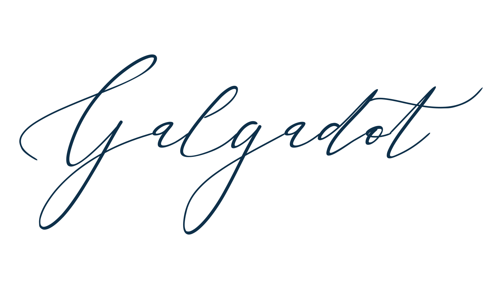Galgadot, script calligraphy fancy decorative font preview