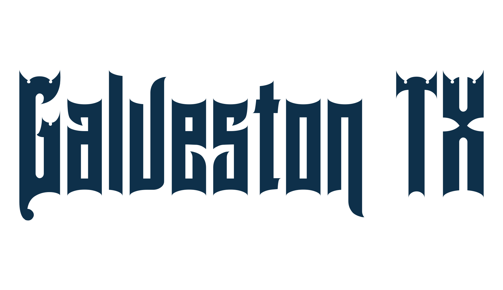Galveston TX, retro font preview