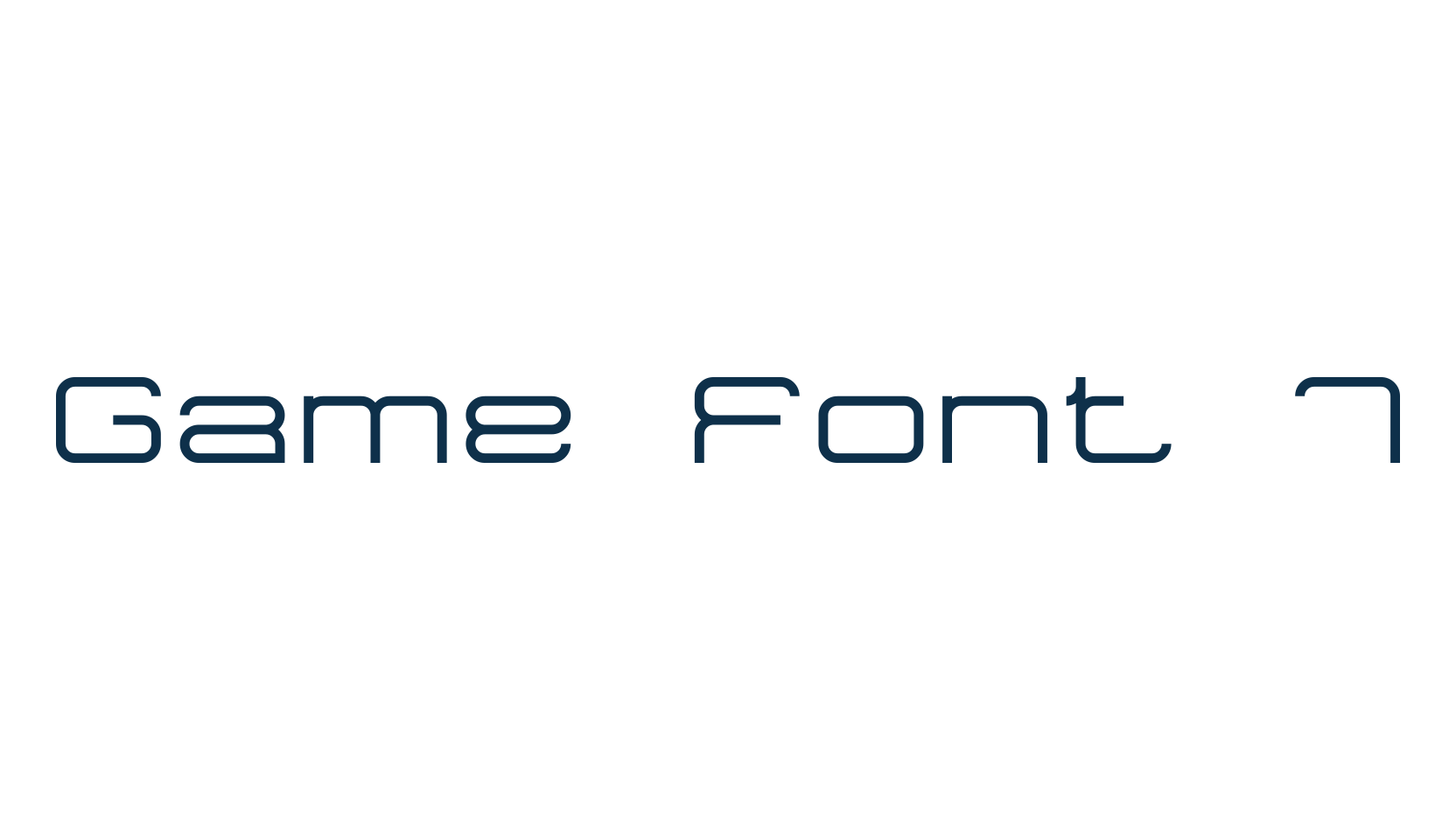 Game Font 7, various font preview