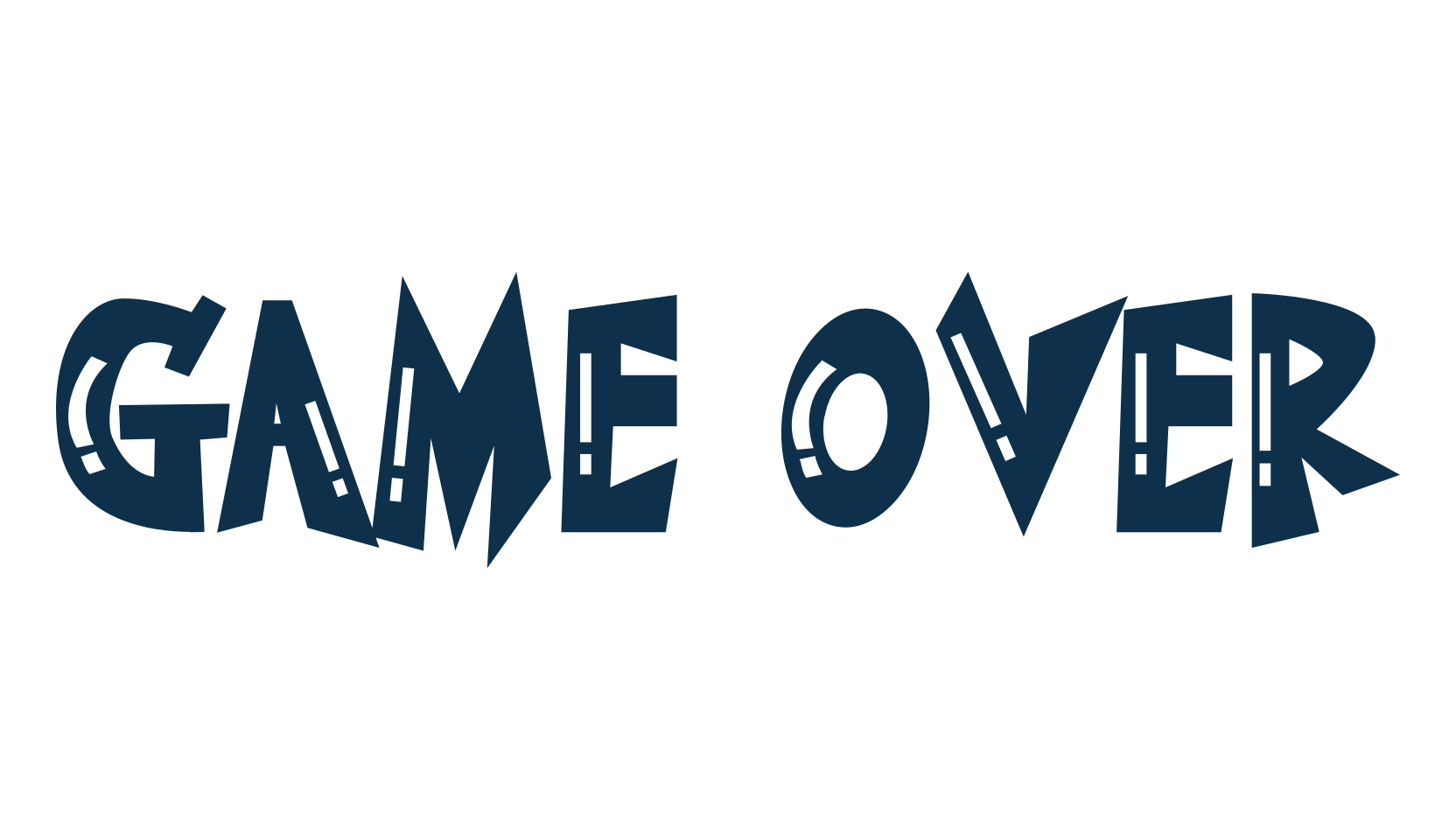 Game Over, cartoon font preview