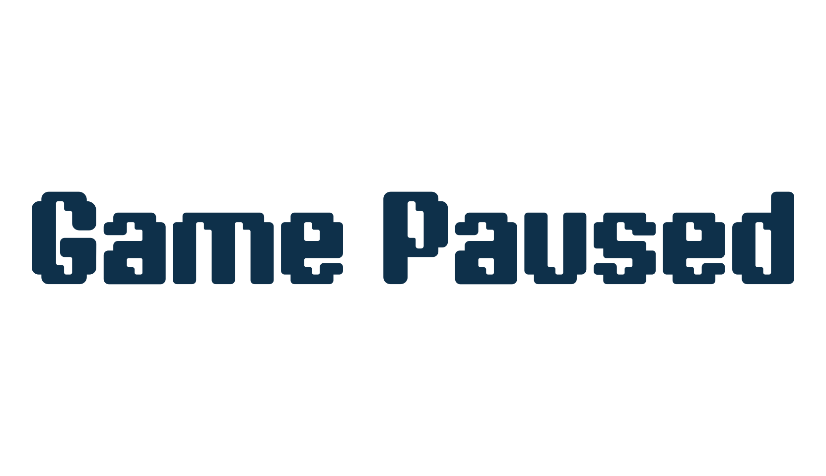 Game Paused, fancy various techno sci-fi font preview