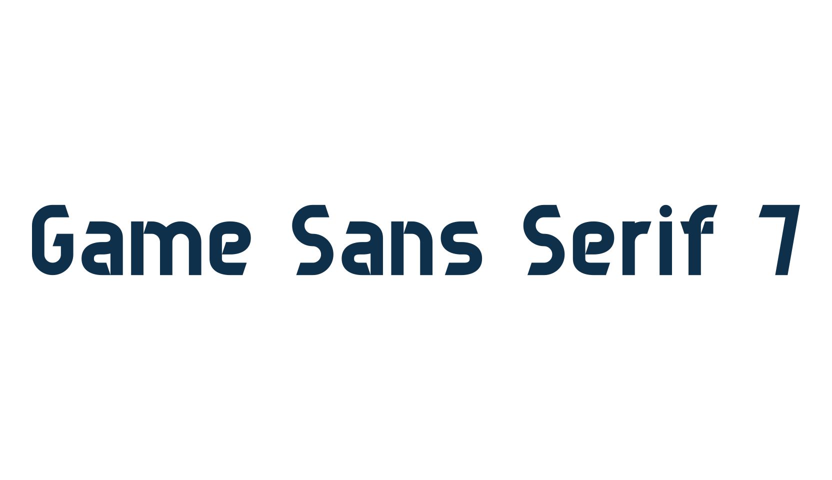 Game Sans Serif 7, techno sci-fi font preview