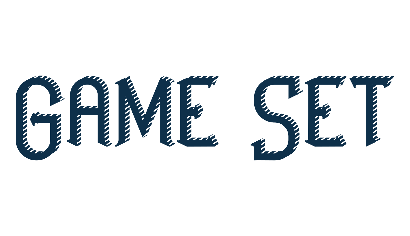 Game Set, fancy various decorative font preview