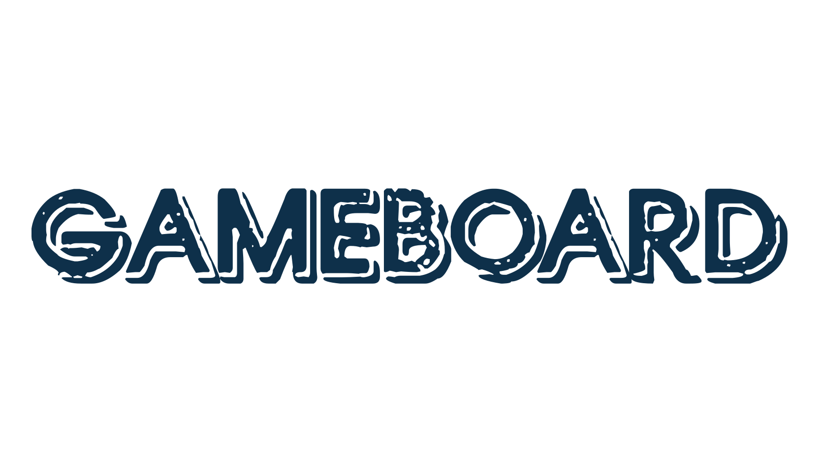Gameboard, fancy eroded decorative font preview