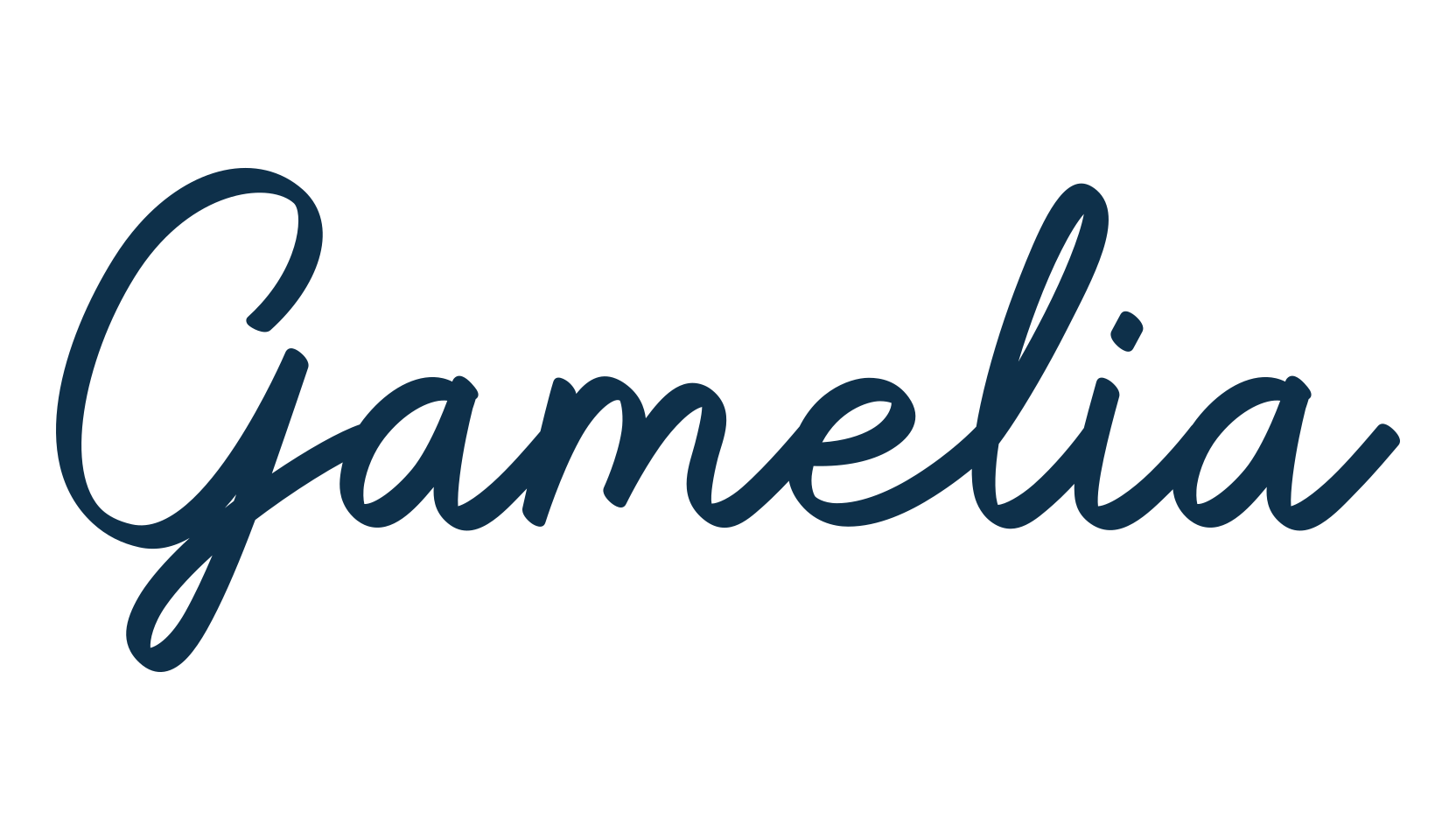 Gamelia, handwriting font preview