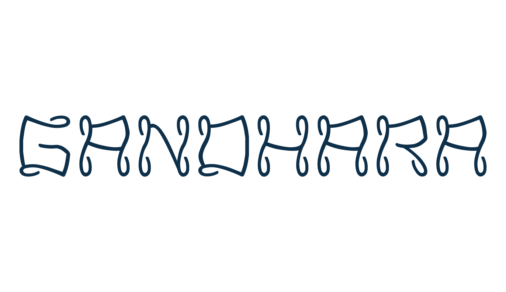 Gandhara, fancy curly decorative font preview