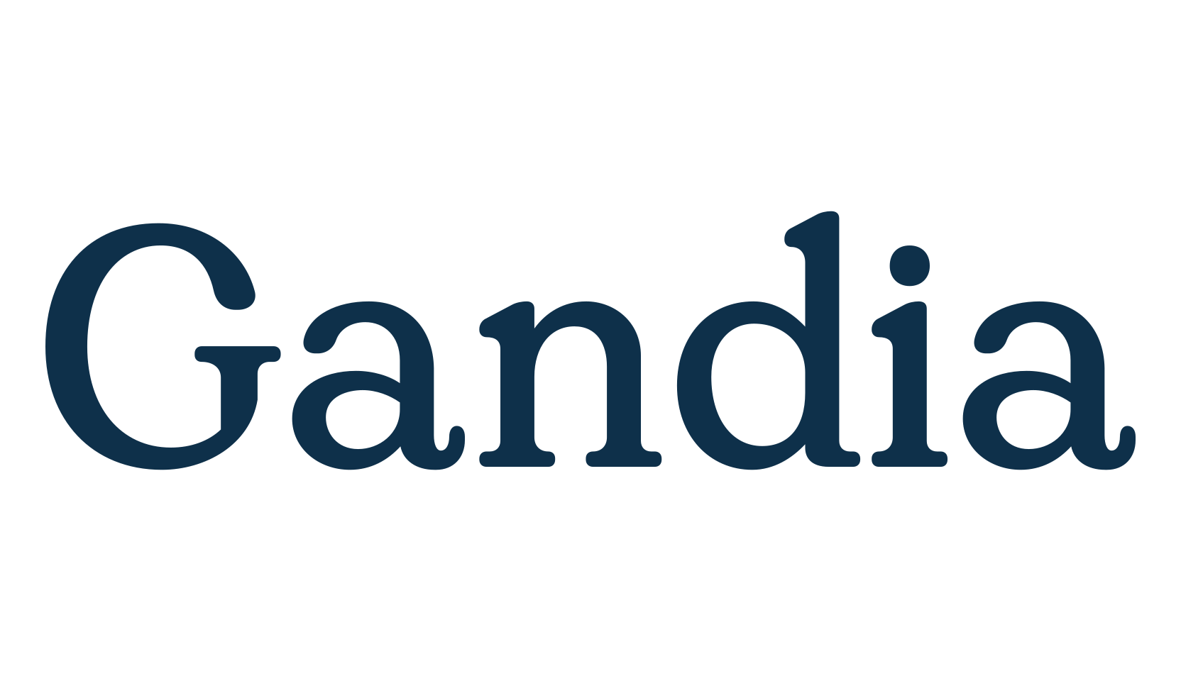 Gandia, serif font preview