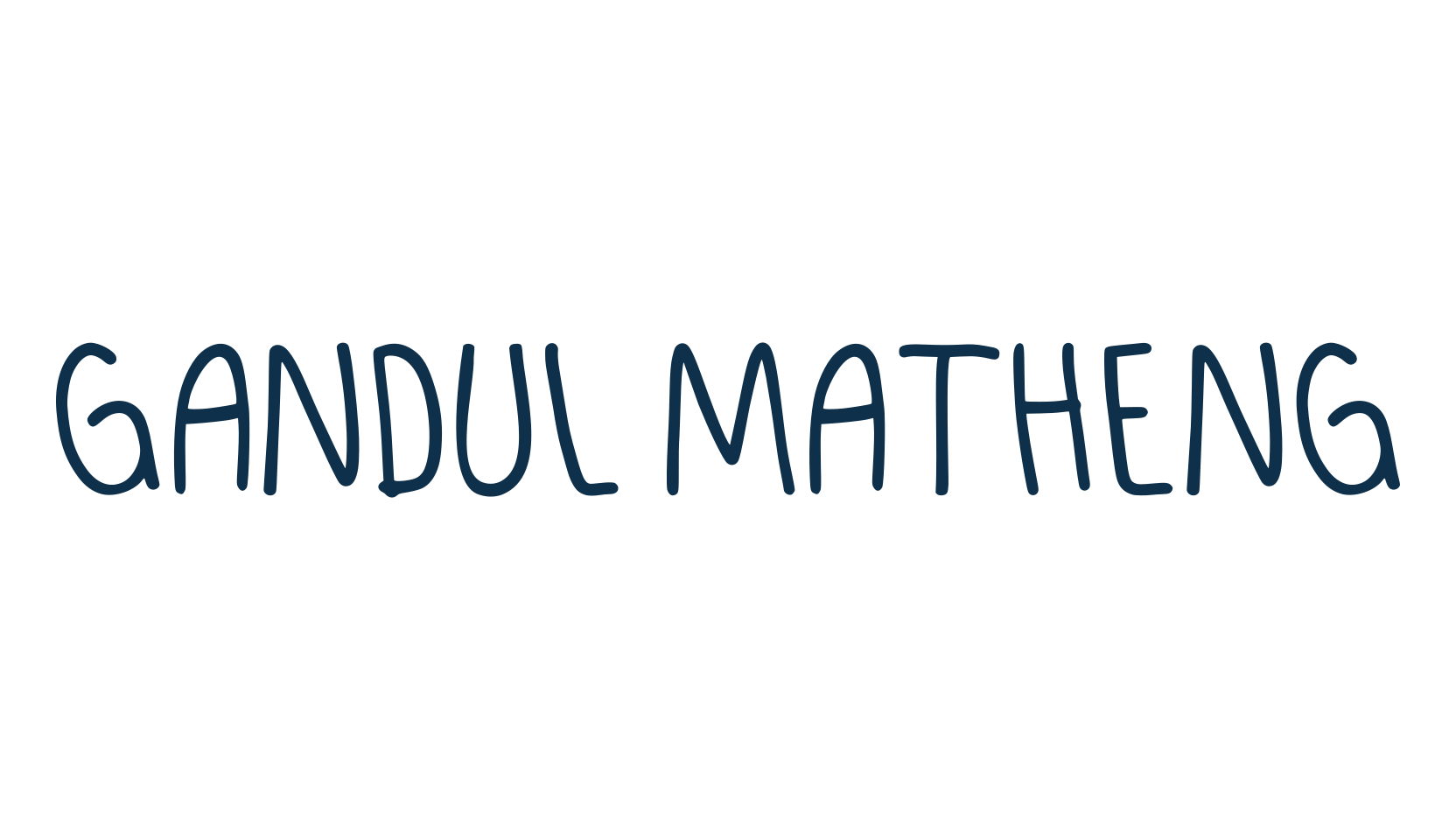 Gandul Matheng, handwriting font preview