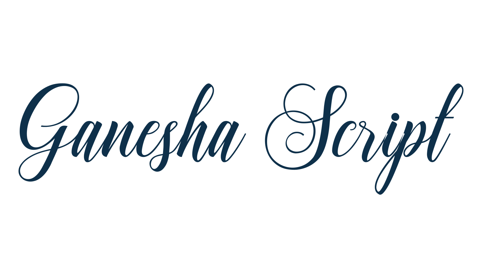Ganesha Script, script calligraphy fancy decorative font preview