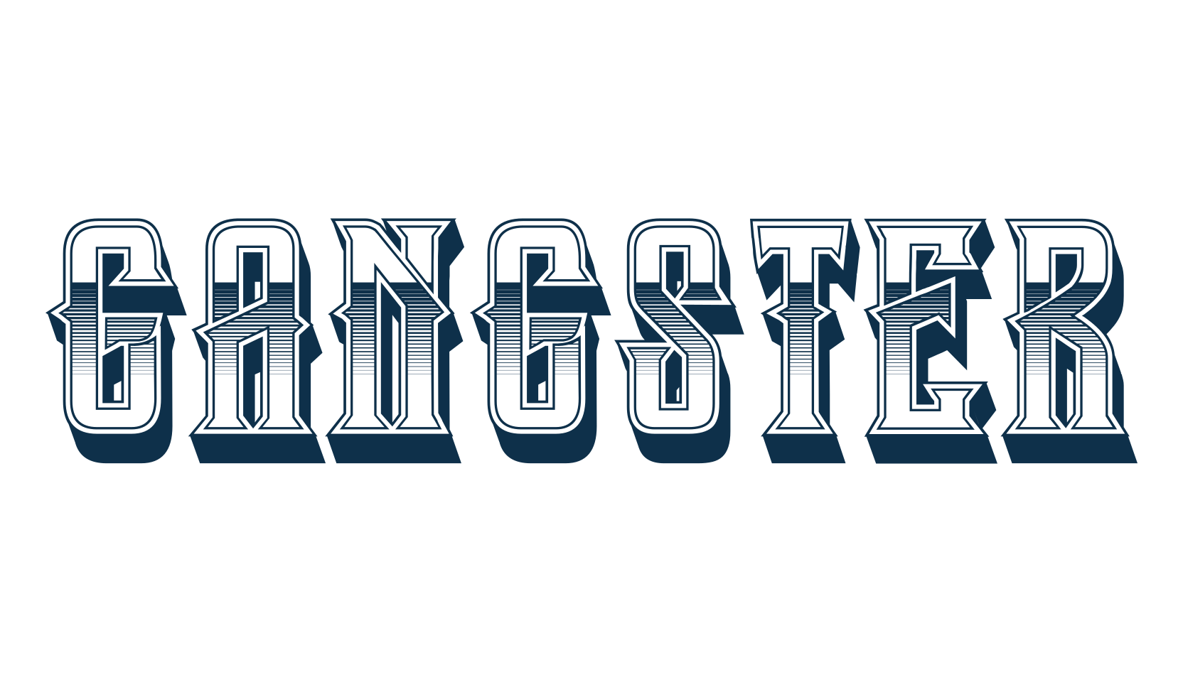 Gangster, fancy decorative font preview
